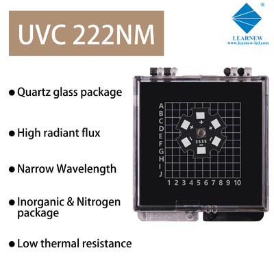 고효율 모델과 222nm 4040 1W 4.0x4.0mm SMD UVC LED 칩