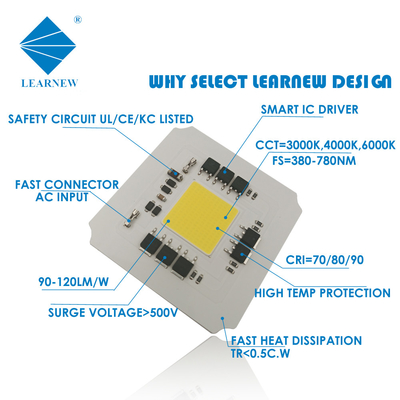 맞춤형 AC LED COB 120V-277V 7070 100W 110-120lm/W COB LED 칩