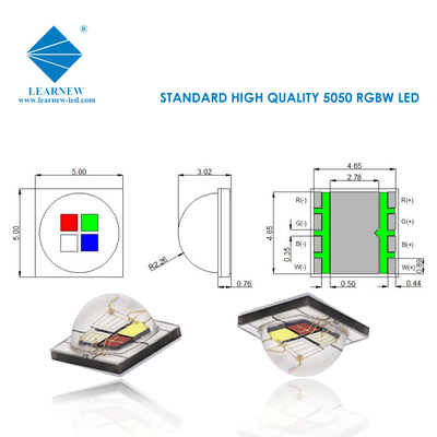 12W SMD5050 RGBW 칩 350mA 620-630nm 520-530nm 460-470nm 3000K 스테이지 조명