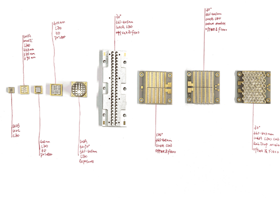 UV 빛 LED 진주 다이오드 1w 3w 10w 50w 100w 200w 300w Uva Uvb Uvc UV LED 칩