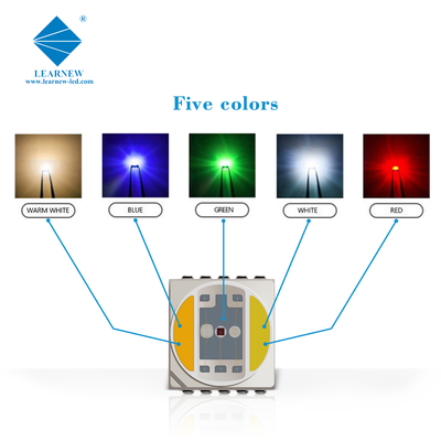 5454 5054 6064 SMD LED 칩 0.5w 1.5w 2.5w 전체 스펙트럼 Rgbww 사진 / 풍경 조명용