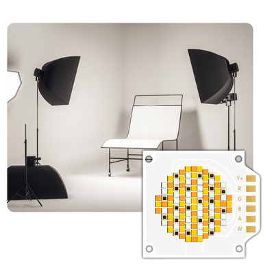 90 LM/W 350W 5 컬러 COB LED 칩 620nm/460nm/520nm/2700K/6500K 방출 크기 26mm CRI 95 뷰 앵글 120 CCT
