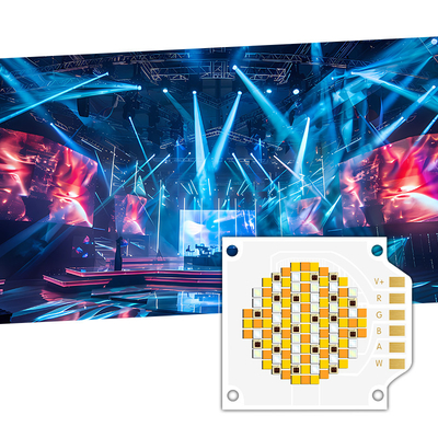 90 LM/W 350W 5 컬러 COB LED 칩 620nm/460nm/520nm/2700K/6500K 방출 크기 26mm CRI 95 뷰 앵글 120 CCT