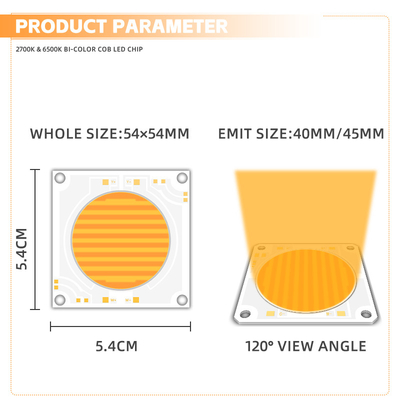 5454 양색 2700k 6500k Cct 고전력 1500w 200w 사진 램프용 Cob LED 칩 모듈