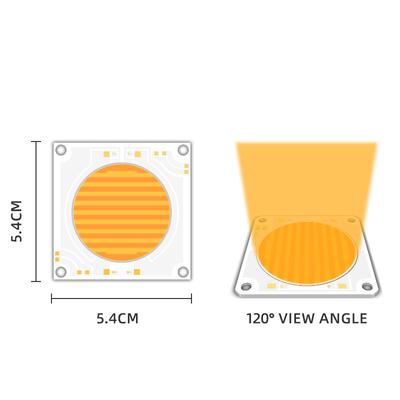 5454 디메이블 200w 150w Cob LED 칩 듀얼 컬러 온도 2700k 6500k 51-53v 57-60v