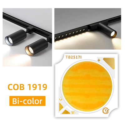 이중 컬러 COB LED 칩 1919 18W 25W 30W CCT 620nm/460nm/520nm 및 VF 36-38V