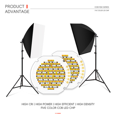 R50 시리즈 고전력 5색 COB LED 칩 300W/700W 따뜻한 흰색 빨간색 녹색 파란색 RGB UV IR 적외선 성장 홍수 빛