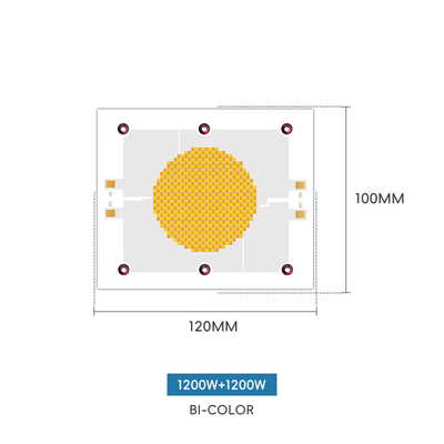 높은 뤼멘 전력 빨간색 따뜻한 흰색 + 긍정적인 흰색 18a-21a 1200w +1200w smd LED 칩 120*100 COB 칩 사진 빛