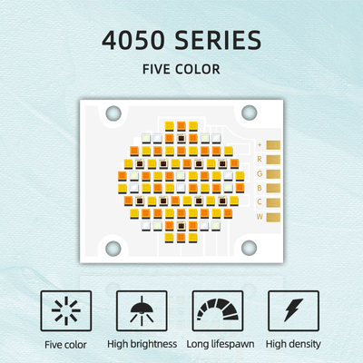 고효율 LED 칩 4050 크기 2700k 6500k 180w 5 가지 색상 COB LED 칩