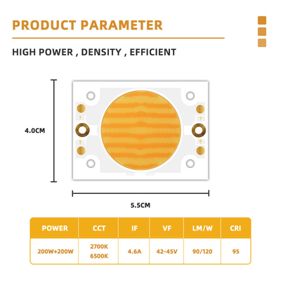 2700k 6500k 흰색 따뜻한 흰색 고전력 LED 200W 에피스타 사용자 정의 칩