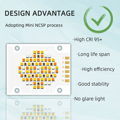 180W 고 CRI 95 RGBWC 5 컬러 COB LED 칩 DC 21v 24v 26v 36v 48v 고전력 LED