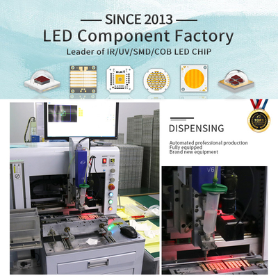 고전력 180W UV LED 라이트 쿼츠 렌즈 4050 SMD 칩 620nm/460nm/520nm/2700K /6500K 5가지 컬러 COB LED 칩