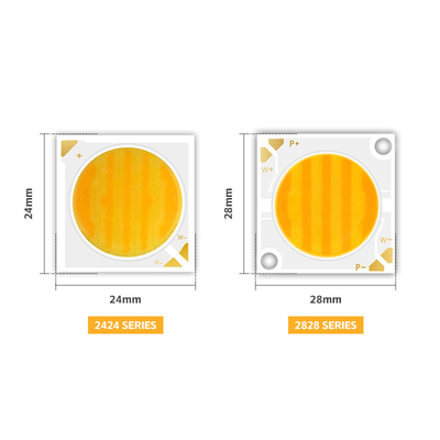 2424 양색 COB LED CCT 2700k ~ 6500k 고 CRI95 COB LED 칩 반사자 모양 R21mm 40W + 40W 100-110lm/w 1.1A 36-38V COB 라이트