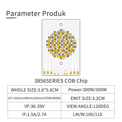 300W 500W COB 3856 LED 칩 CCT 다섯 색상 2700k- 6500k 사용자 정의 가능한 LED 36-39V OEM / ODM COB 사진 비디오 라이트