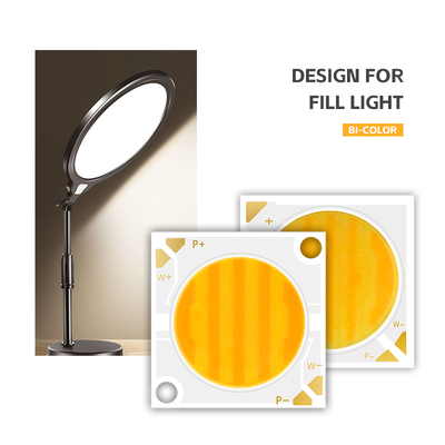 2424 시리즈 40W 40W 바이 컬러 LED 칩 2800K/6500K CCT 100/110 LM/W 1100MA IF 36V-38V 사진용 빛 LED 칩
