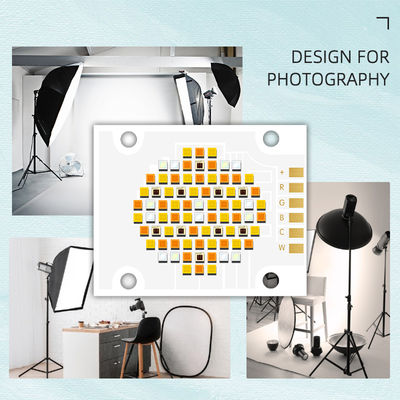 고출력 COB LED 칩 RGBWC 5색 180W 300W DC 21v-48v, 무대 및 사진 조명용