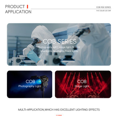 고출력 300W 700W RGBW 원형 36mm 5 in 1 컬러 110LM/W 스마트 COB LED 칩 (영화 조명용)