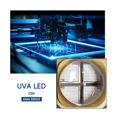 강력 방출 10W UVA SMD6868 365nm 보라색 발광 UVA LED 칩 (비가시광선 UV 경화 응용 분야)