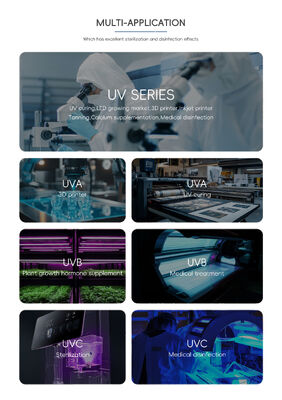 산업용 UVB LED 칩 3.5*3.5MM UV 다이오드, 2년 보증 및 10000시간 작동