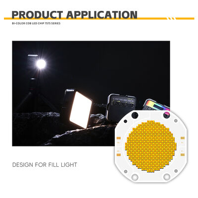 600W+600W 바이컬러 COB LED 칩 CCT COB 7575 시리즈 튜너블 COB LED 칩 사진 조명 디머블 화이트 컬러 CRI95 10A