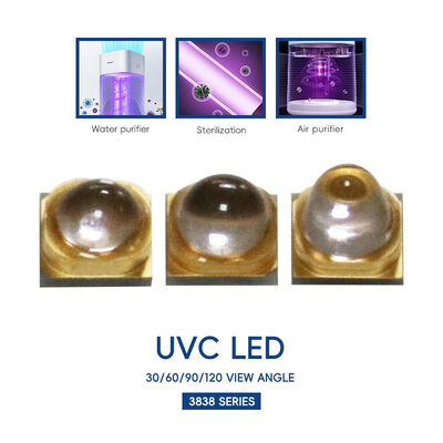 UV LED 270nm 3838 254nm UV LED 고출력 UV UVC LED UV-C LED 265nm UVC LED 270nm UV-C LED 1W 3W
