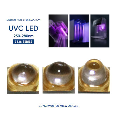 Uv LED UV-C LED 3W 110mW 500mA Led 270nm 3838 275nm Uv Leds 고출력 UV UVC LED UV-C LED 265nm UVC