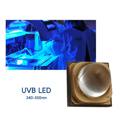 2W UVB 270-320nm 고출력 SMD3535 200mA- 500mA 30-110mW 광학 출력 플랫 렌즈 (반려동물 비타민 D3용)