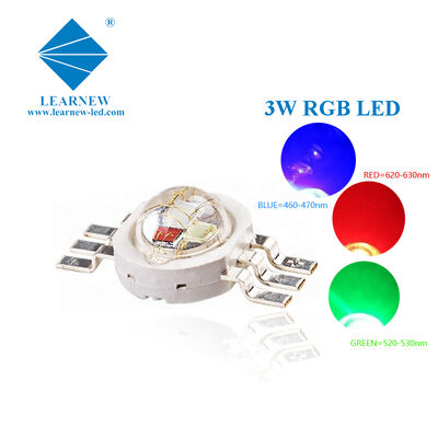 순수 구리 리드프레임 3W RGB LED 어레이 고출력 적색 녹색 청색 LED 칩 (LED 다운라이트 및 트랙 조명용)