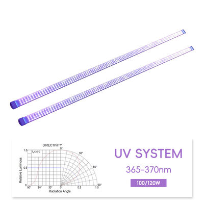 Learnew 경화 LED 튜브 365nm 100W 1500mm AC 튜브 IP20 인쇄 UV 튜브 120W UV UVA 경화 LED UV UVA