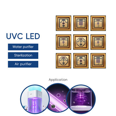 UV UVC 3535 패키지 265nm SMD 고성능 SMD 100mA 150mA UVC LED 다이오드 1W 255nm 275nm 수질 및 공기 정화