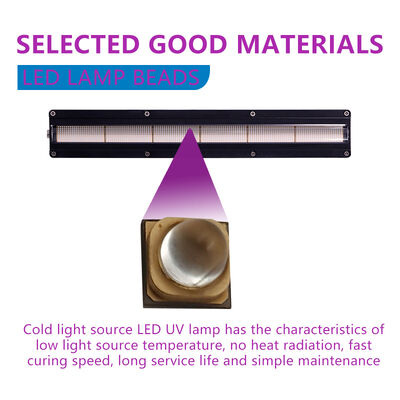 긴 수명 AC220V 1200W 쿨링 UV LED 시스템 395nm 310mm 길이 인쇄기 12w/cm2 0-12V 디밍 오프셋 프린터