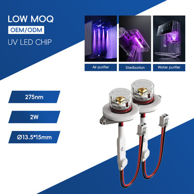 높은 효율성 ECO 가격 UV UV-C DC12V UVC 275nm LED 모듈 0.5W 40mA IP68 DC24V 물 공기 정화 6-10mW