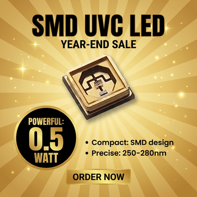 자외선 광선을 전달하도록 최적화 된 UV LED 칩
