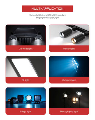 LEARNEW 고전력 ALN 구리 LED 칩 3W/2W 혼합 스펙트럼 365nm UV & 1600nm IR 120 Sphere 1.6mm 2.8-3.4V 1800K-700K Ra70