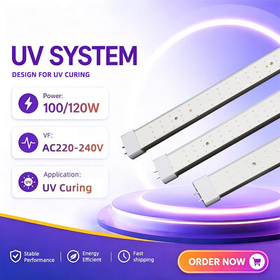 고효율 에리테마스 UV 타닝 튜브 365Nm Uva 370Nm Uvb 긴 수명 10000Hrs 수은 없는 교체 UV 램프 100W-120W