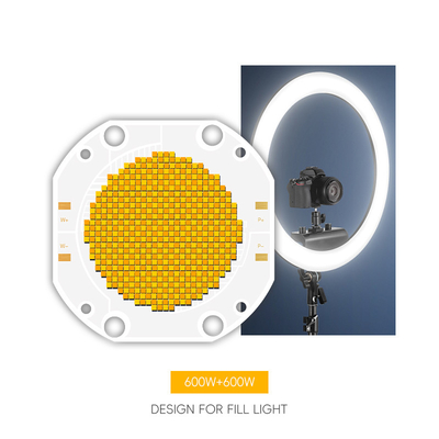 공장 가격 75*75 60V 600W+600W 듀얼 CCT LED COB 바이 컬러 COB LED 칩 고전력 COB LED