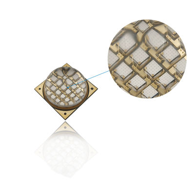 100W 395nm 60-90도 UVA LED COB 칩 (석영 유리 렌즈 포함) UV 경화용