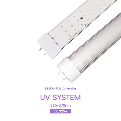 UV LED 제조사 365nm 370nm 100W 120W UV 튜브 램프 태닝 베드 UV LED 광선 치료 솔루션 전문가