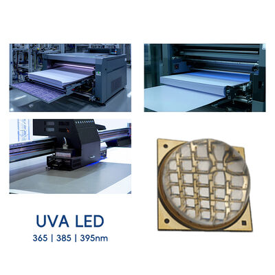 OEM ODM 무료 샘플 고전력 100W 200W 300W UVA COB UV LED 칩 365nm 385nm 395nm 33500-120000mW UV 쿨링 LED 모듈