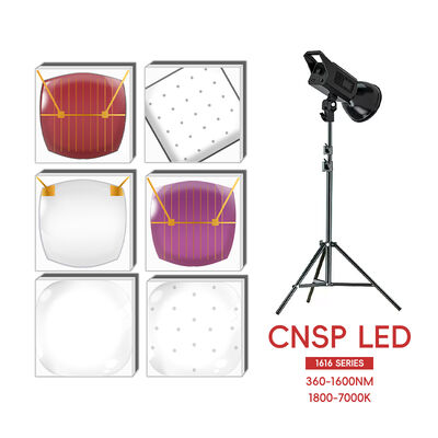 LEARNEW 고전력 ALN 구리 LED 칩 3W/2W 혼합 스펙트럼 365nm UV & 1600nm IR 120 Sphere 1.6mm 2.8-3.4V 1800K-700K Ra70
